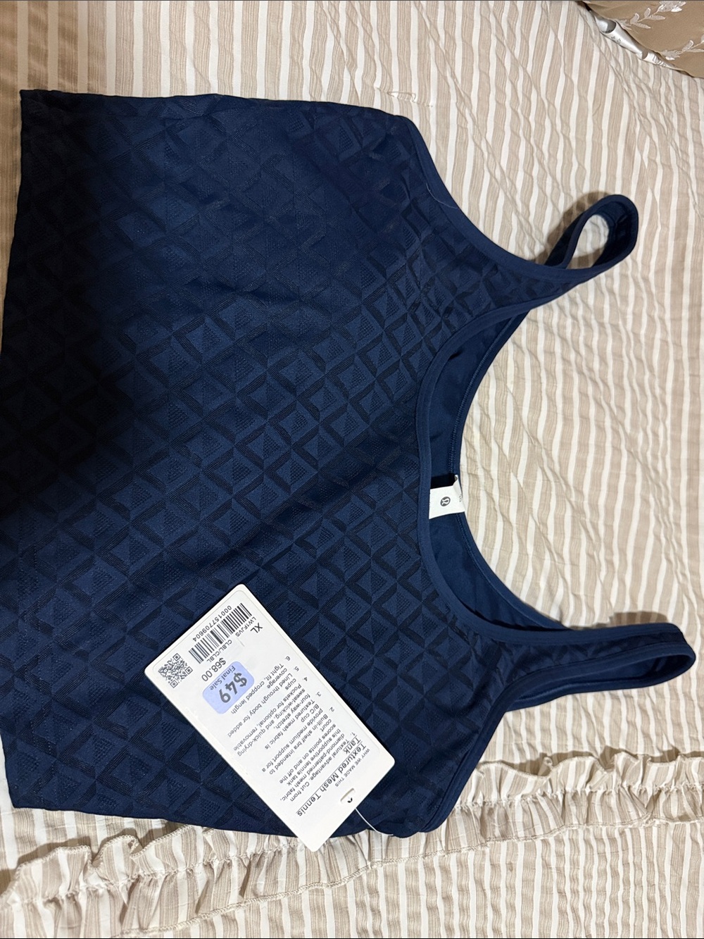 lululemon athletica Navy Textured High-Neck Sports Bra